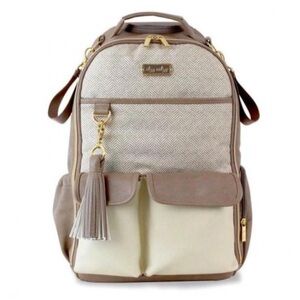 Itzy Ritzy Boss Diaper Bag Backpack - Vanilla Latte
